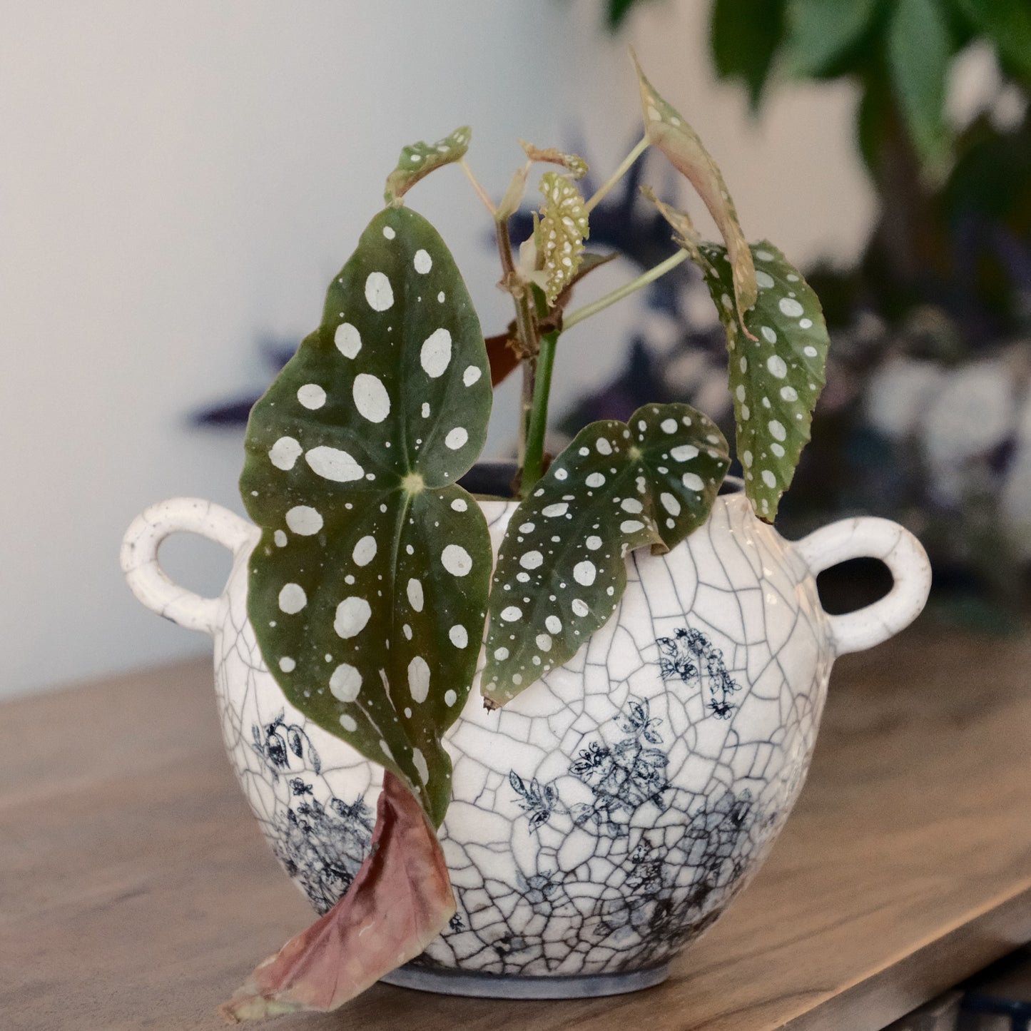 Floral Handled Vessel