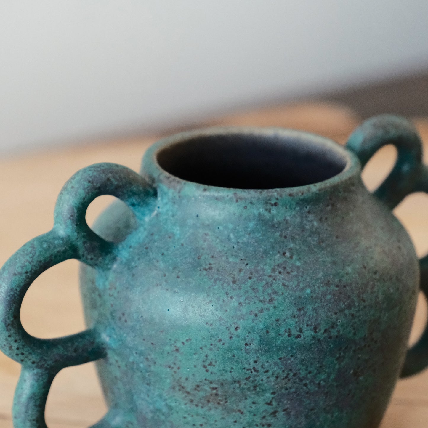 Copper Patina Sculptural Vase